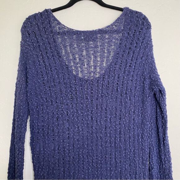 Michael Stars Purple Loose Knit 100% Cotton Scoop Neck Sweater XS - Picture 9 of 12
